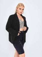 Elegant Black Long Sleeve Women Plus Clothing 8072