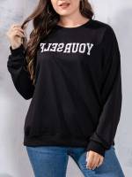 Round Neck Casual Oversized Plus Size Sweatshirts 8101