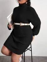 Casual Regular Fit Long Sleeve Rib-Knit Women Plus Clothing 442