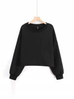  Regular Fit Round Neck Casual Plus Size Sweatshirts 95