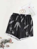  Black  Plus Size Shorts 2298