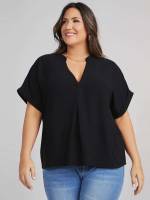  Oversized Plain Casual Women Plus Clothing 2483