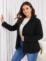 Lapel Regular Black Plus Size Suits 1508