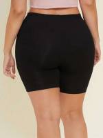  Plain Short Black Women Plus Clothing 6981