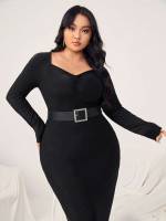  Plain Glamorous Black Plus Size Dresses 9625