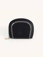 Embroidery Black Letter Women Purses 5661