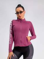  Stand Collar  Women Sports Jackets 4266