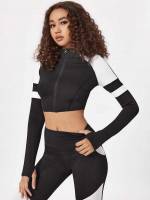 Crop Black Women Activewear 8277