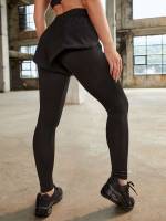  Pocket Plain Women Sports Leggings 6174