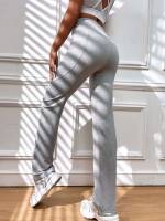  Plain Regular Fit Long Women Sports Pants 7200