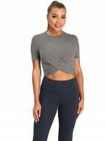 Slim Fit Wrap Crop Sports 8667