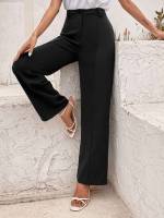  Long Plain Regular Fit Women Suit Pants 2296