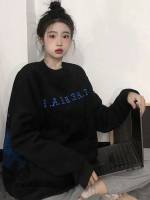 Black Regular Casual Women Sweatshirts 4476