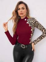  Slim Fit Rib-Knit Women Tops, Blouses  Tee 242