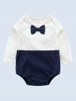  Blue and White Bow Baby  Mom 6860