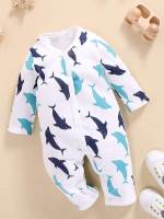  Round Neck Casual All Over Print Baby Clothing 9191