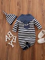 Long Striped Blue and White Baby  Mom 7161