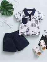 Blue and White Regular Fit Polo Baby  Mom 20