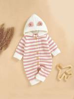  Regular Fit Long Sleeve Hooded Baby Sweater Onesies 8069