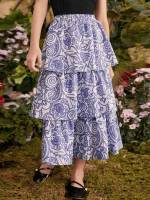  Blue and White Floral Girls Clothing 995