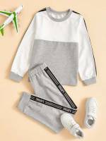 Long Sleeve Letter Round Neck Boys Clothing 9922