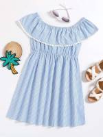  Ruffle Striped Short Girls Dresses 703