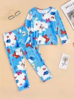  Casual Blue and White Knot Toddler Girls Clothing 970