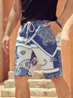 Vacation Paisley Drawstring Men Bottoms 42