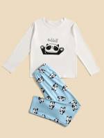 Round Neck  Cute Girls Loungewear 5279