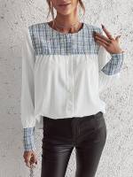 Button Front Long Sleeve Casual Women Blouses 7891