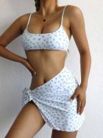  Blue and White Women Clothing 5297