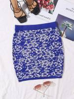  Floral Blue and White Women Clothing 8589