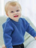 Button Casual Blue Plain Baby Knitwear 4871