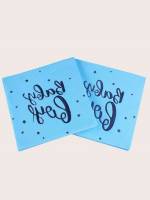 Blue Letter  Disposable Napkins 3948