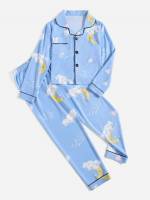  Collar Blue Girls Loungewear 9050