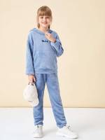  Hooded Long Sleeve Blue Kids Clothing 185