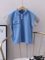 Regular Fit Blue Letter Regular Toddler Boys Clothing 4344