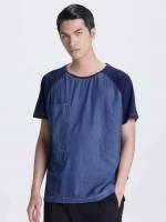 Casual Regular Round Neck Pocket Men Tops 334