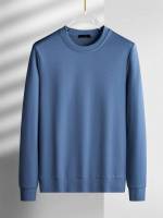 Regular Fit Basics Round Neck Blue Men Sweatshirts 918