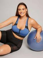 Blue  Women Plus Activewear 4146