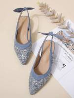  Blue Colorblock Women Pumps 3047