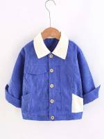 Regular Colorblock Collar Long Sleeve Kids Clothing 3