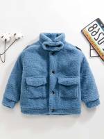 Casual Pocket Blue Toddler Boy Coats 386