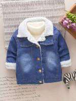 Long Sleeve Regular Button Front Casual Kids Clothing 106