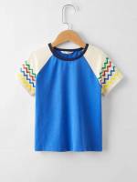 Regular Fit Blue Chevron Casual Kids Clothing 6640