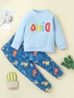  Regular Fit Casual Toddler Boy Two-piece Outfits 1913