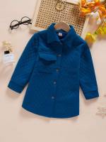 Plain Short Pocket Toddler Girl Coats 314