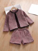 Dressy Regular Fit Blue Plaid Kids Clothing 2369