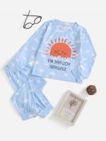  Cute Blue Girls Loungewear 7324