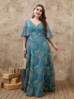  Maxi Plants Plus Size Wedding Party Wear 6